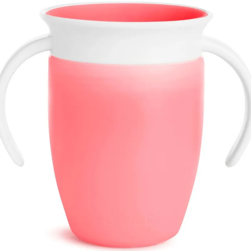 MUNCHKIN Botellas Y Cantimploras-Taza 360º con asas 207ml rosa