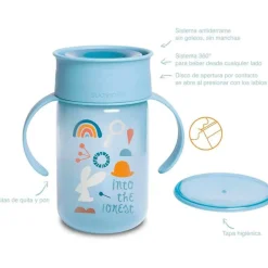 SUAVINEX Botellas Y Cantimploras-Taza 360º +12m de 340ml Forest Azul