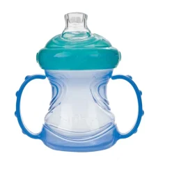 NUBY Botellas Y Cantimploras-Taza Anti Goteo 4 en 1 Azul