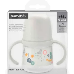 Taza c/ asas 150ml +6M Gris*SUAVINEX Discount