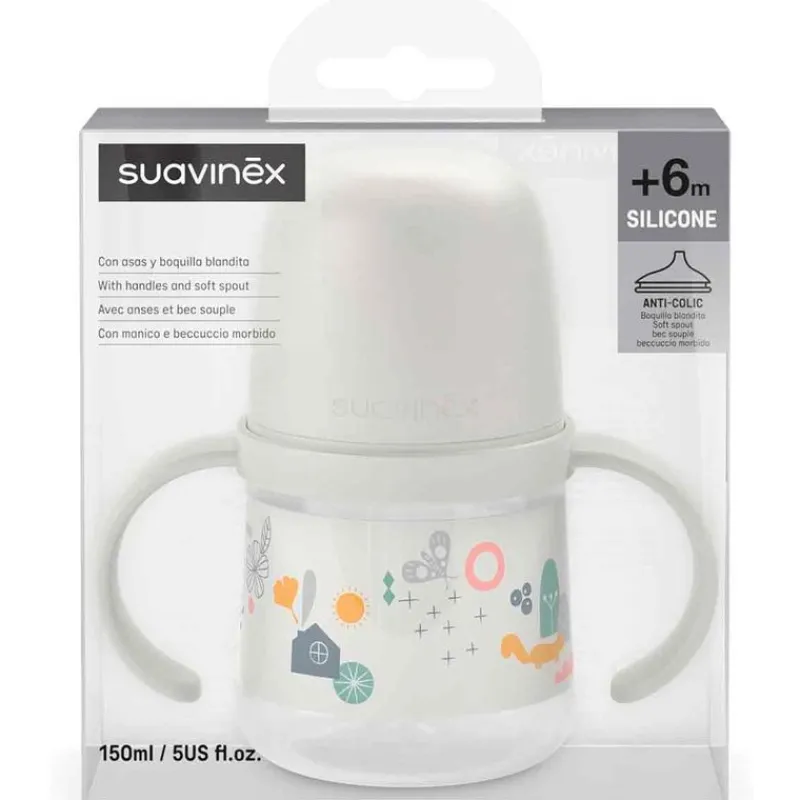 Taza c/ asas 150ml +6M Gris*SUAVINEX Discount