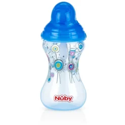 Taza con cañita 300 ml Azul*NUBY Online