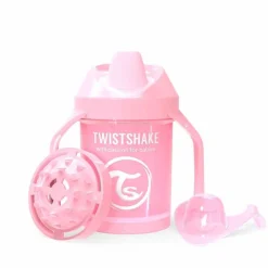 TWISTSHAKE Botellas Y Cantimploras-Taza de Asas 230 Ml Rosa Pastel