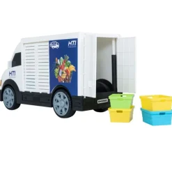 SELECCION DRIM Vehículos, Trenes Y Parkings-Teamsterz Camión Contenedor con Luces y Sonidos