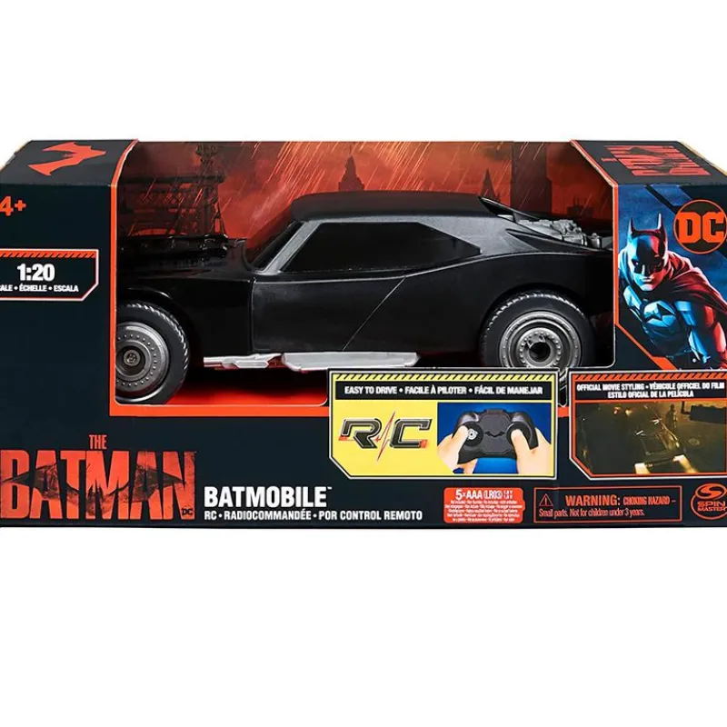 SPIN MASTER Vehículos, Trenes Y Parkings|Coches Radio Control (R/C)-The Batman Movie Batmóvil R/C Escala 1:20