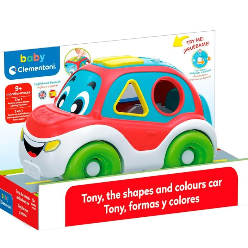 CLEMENTONI Primera Infancia Y Preescolar-Tony Coche Formas y Colores