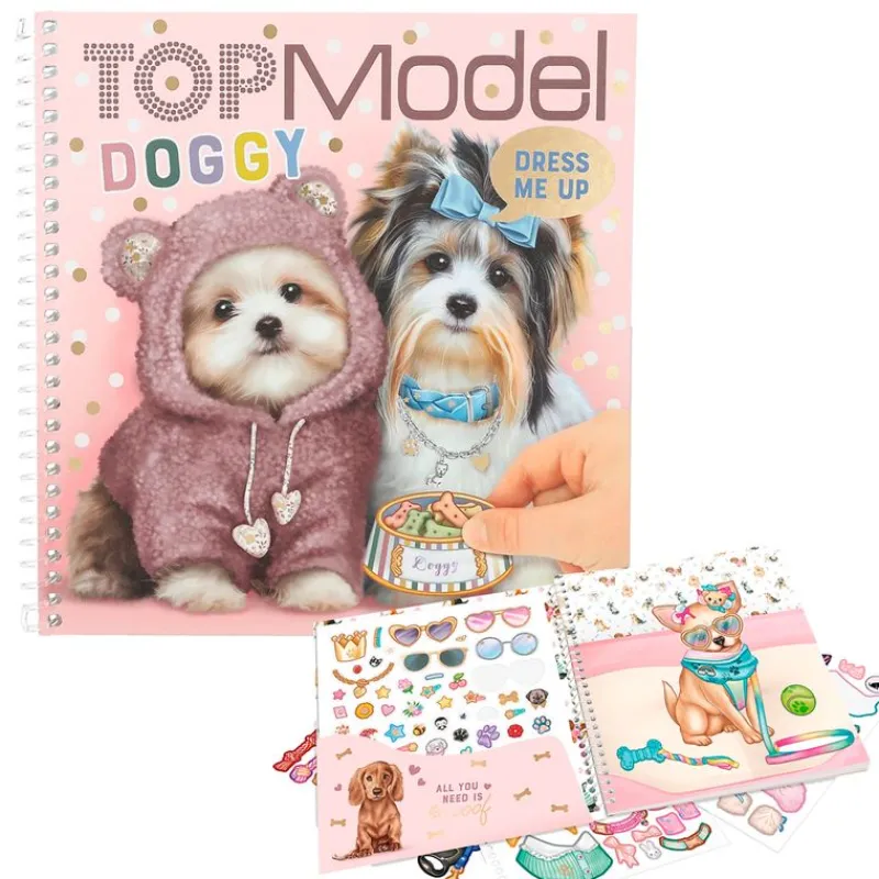 DEPESCHE Manualidades|Escolar-Top Model Cuaderno Calcomanías Perritos