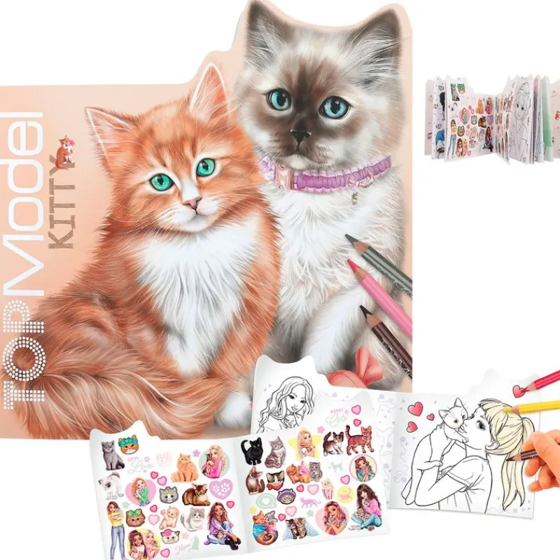 DEPESCHE Escolar|Manualidades-Top Model Cuaderno de Colorear Gatitos