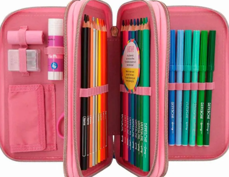 SELECCION DRIM Escolar-Top Model Estuche Triple Seventies