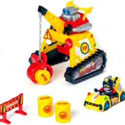 MAGIC BOX Figuras Y Figuras De Acción-T-Racers Playset Turbo Crane Challenge