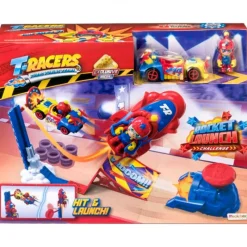 MAGIC BOX Vehículos, Trenes Y Parkings-T-Racers S Playset Rocket Launch