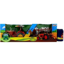 DRIM DISCOUNT Vehículos, Trenes Y Parkings-Tractor de Juguete con Remolque y Animales