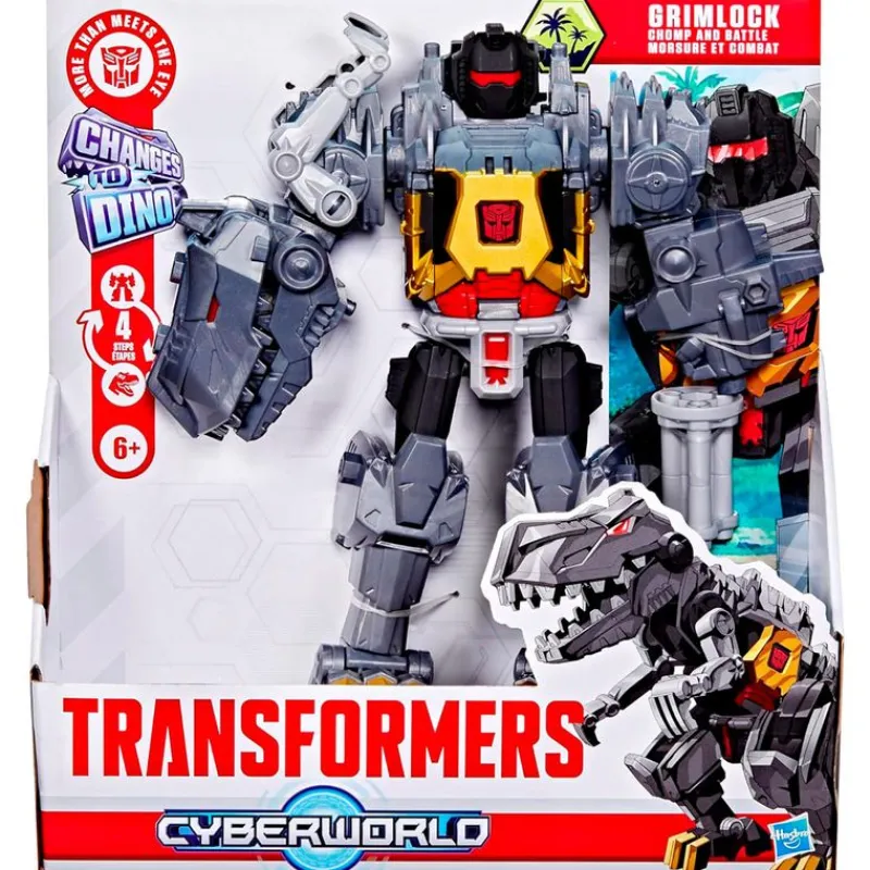 HASBRO Figuras Y Figuras De Acción-Transformers Cyberworld Grimlock Mandíbulas de Batalla