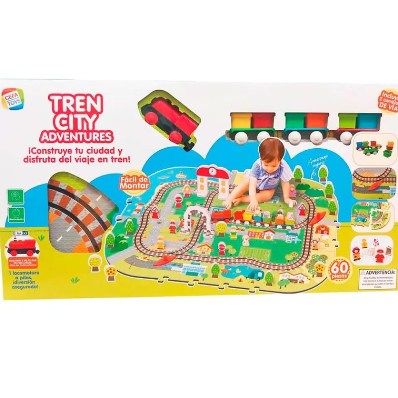 Tren City Adventures con Alfombra Infantil*CEFA Hot