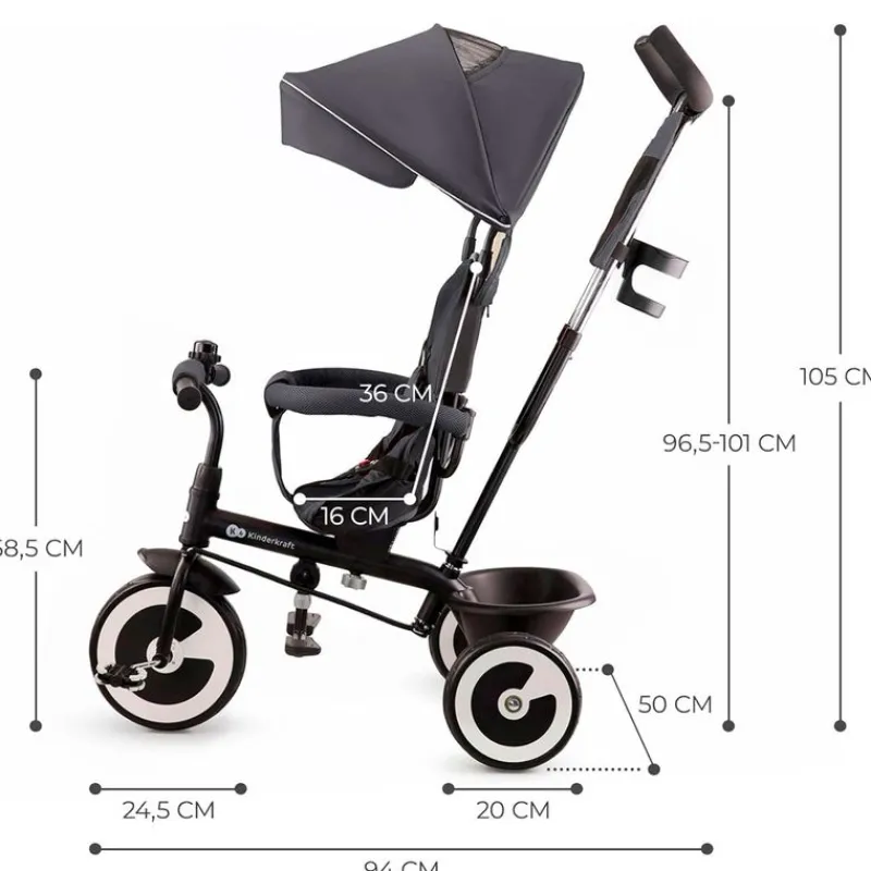 Triciclo Aston Grey*KINDERKRAFT New
