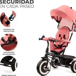 KINDERKRAFT Triciclos|Triciclos-Triciclo Aston Pink