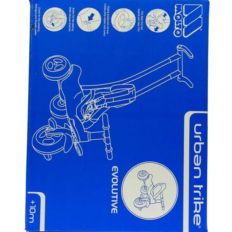 MOLTO Bicicletas, Correpasillos Y Triciclos-Triciclo Rosa con Ruedas de Goma