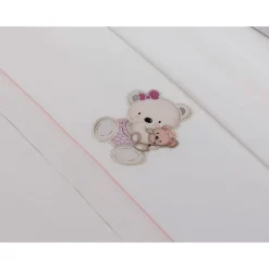 Triptico Sábanas cuna de 120*60 Osito Bco/ Rs*INTERBABY Best