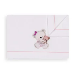 Triptico Sábanas cuna de 120*60 Osito Bco/ Rs*INTERBABY Best