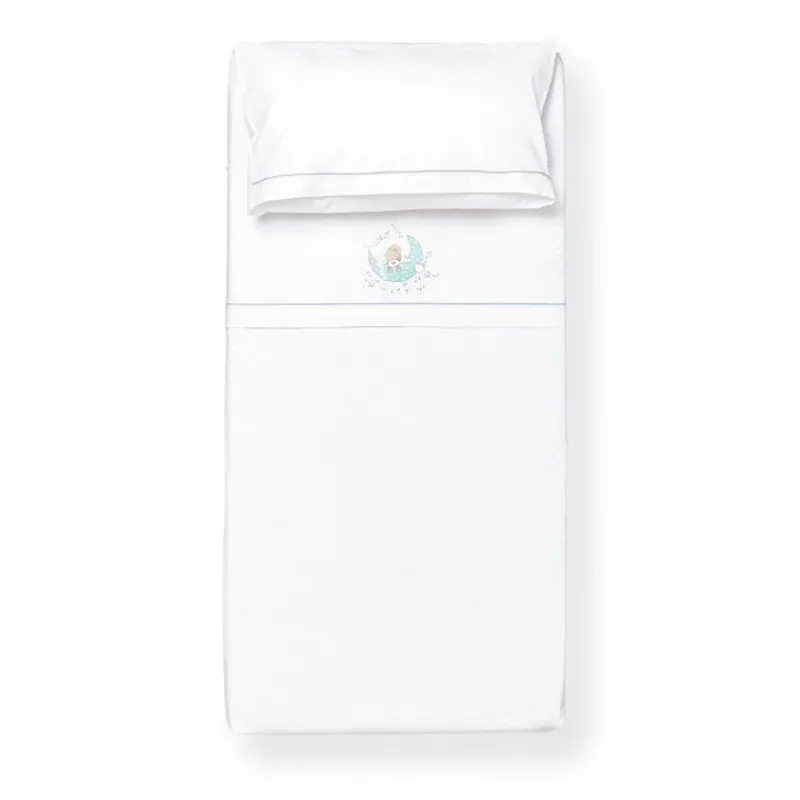 INTERBABY Ropa De Cuna-Triptico Sábanas cuna de 120*60 New Sleeping Bl/Ve