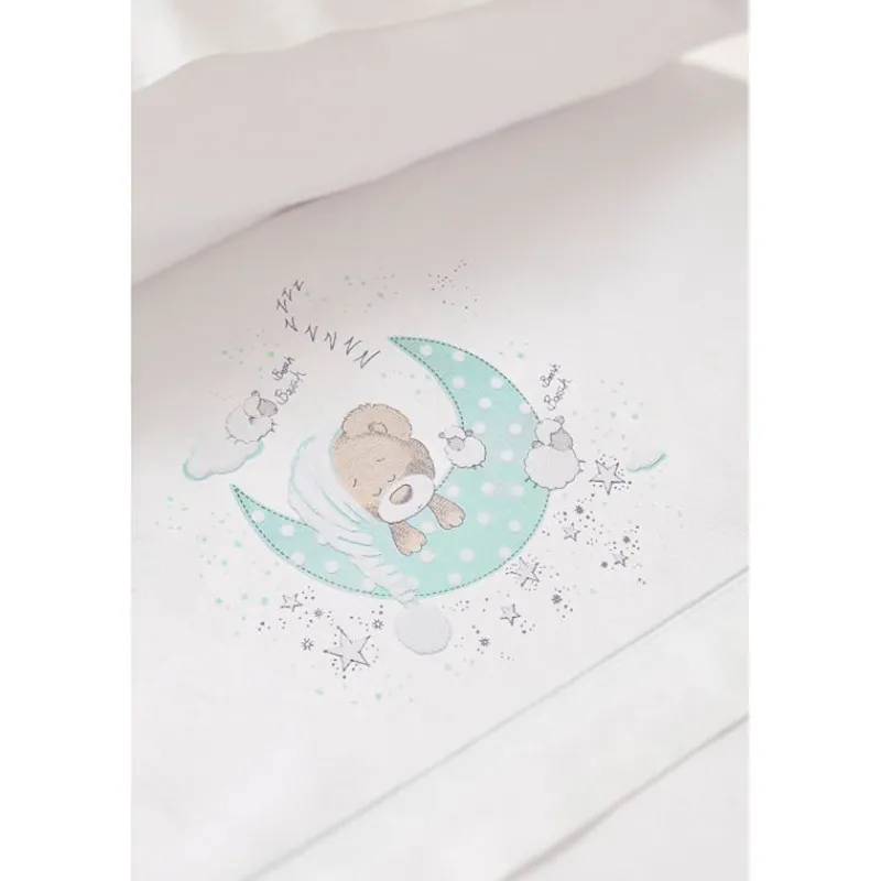 INTERBABY Ropa De Cuna-Triptico Sábanas cuna de 120*60 New Sleeping Bl/Ve