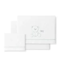 INTERBABY Ropa De Cuna-Triptico Sábanas cuna de 120*60 Leon con Broche