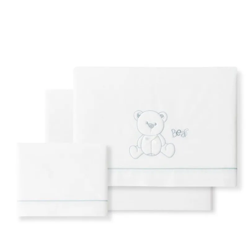 INTERBABY Ropa De Cuna-Triptico Sábanas cuna de 120*60 Leon con Broche