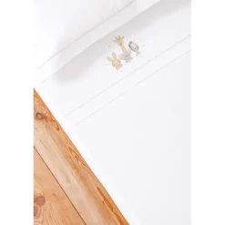 INTERBABY Ropa De Cuna-Triptico Sábanas cuna de 120*60 Acuarela Bco/gris