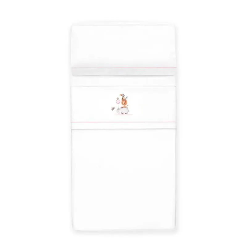 INTERBABY Ropa De Cuna-Triptico Sábanas cuna de 120*60 Rino Broche