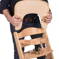 Trona Madera con cojín Full Gris*MS Hot