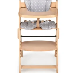 Trona madera plegable con cojín Full Gris*MS Sale