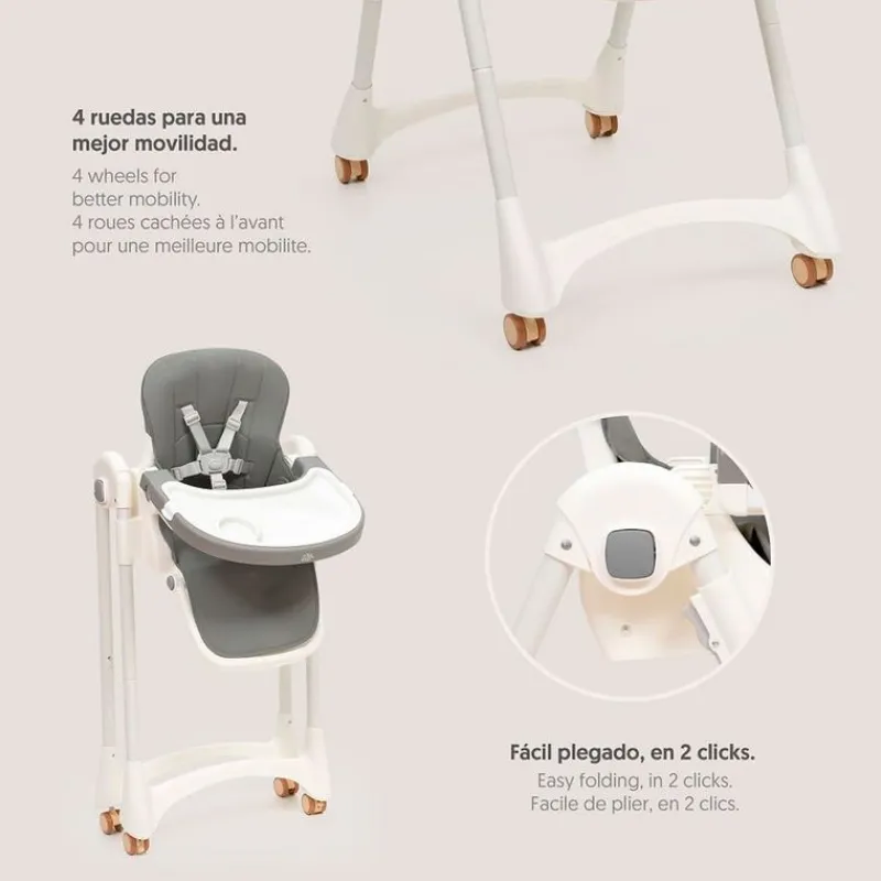 INTERBABY Tronas-Trona Pratic Polipiel Gris