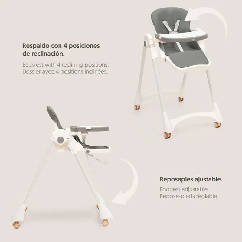 INTERBABY Tronas-Trona Pratic Polipiel Gris