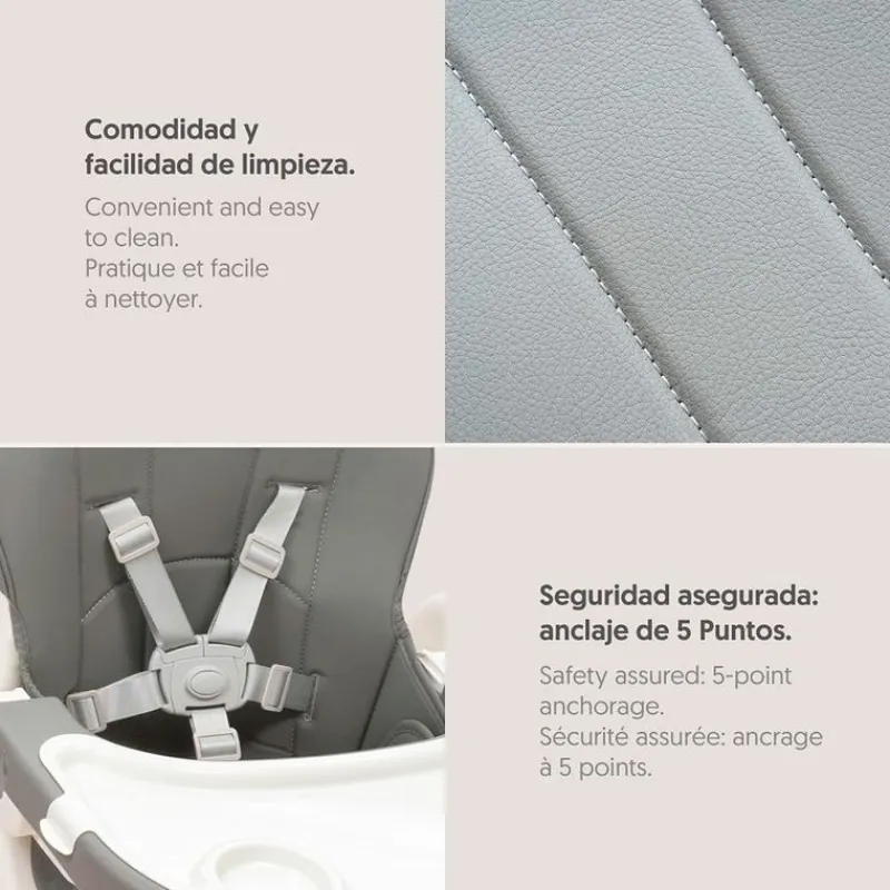 INTERBABY Tronas-Trona Pratic Polipiel Gris