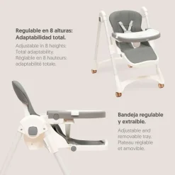 INTERBABY Tronas-Trona Pratic Polipiel Gris