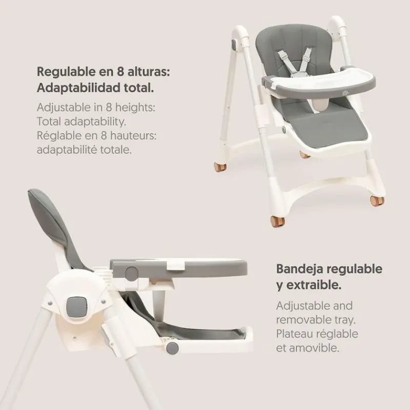 INTERBABY Tronas-Trona Pratic Polipiel Gris