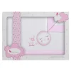 INTERBABY Ropa De Cuna-Tríptico Sábanas Cuna 60*120 cm Luna Rosa
