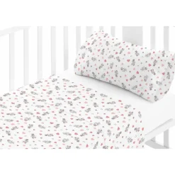 DISNEY Ropa De Cuna-Tríptico sábanas cuna 60x120 Minnie Coral