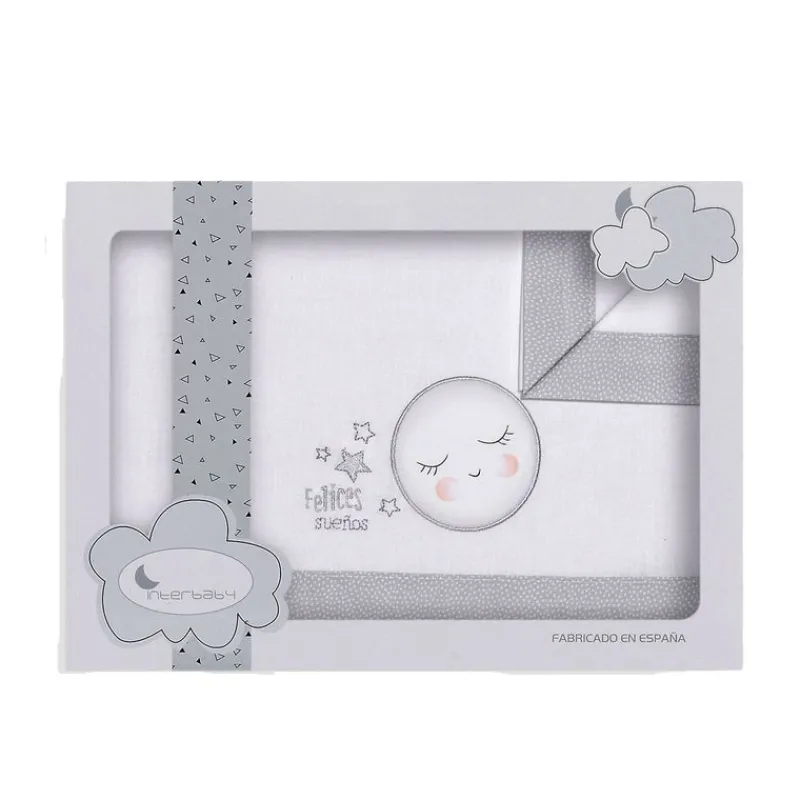 Tríptico Sábanas Minicuna Luna Gris*INTERBABY Best