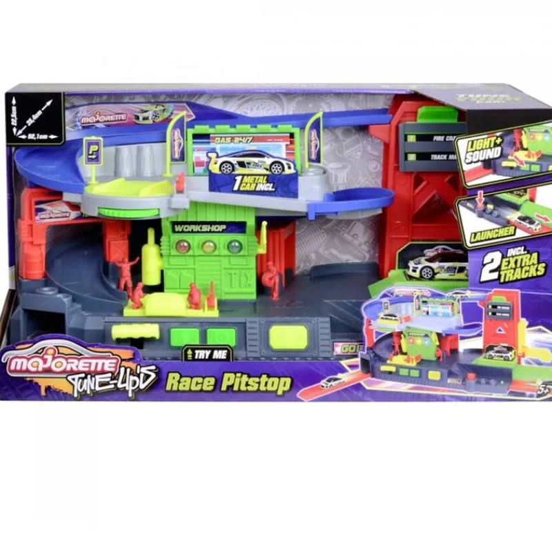 MAJORETTE Vehículos, Trenes Y Parkings-Tune Up Race Pitstop Parking