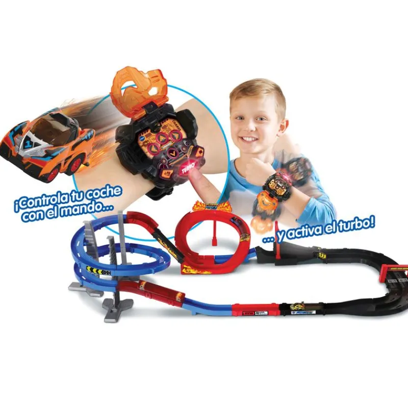 VTECH Vehículos, Trenes Y Parkings-Turbo Force Racers Circuito de Carreras