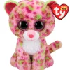 TY Primera Infancia Y Preescolar-Peluche Lainey Leopardo Rosa 15 cm