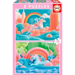 EDUCA Puzzles Y Construcciones-Unicornio Puzzle 2x48 Piezas