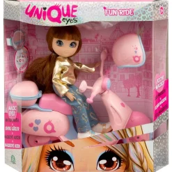 FAMOSA Muñecas-Unique Eyes y su Scooter Surtido