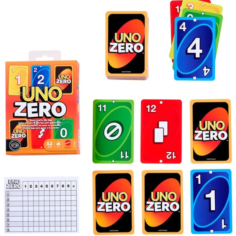 MATTEL Juegos De Mesa-UNO Zero Juego Cartas