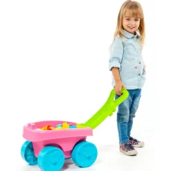 MOLTO Puzzles Y Construcciones-Vagón Bloques Portátil Rosa