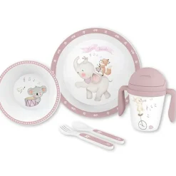 INTERBABY Vajillas Infantiles-Vajilla 5 Piezas micro Friends
