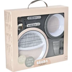 BEABA Vajillas Infantiles-Vajilla de 5 piezas Rosa