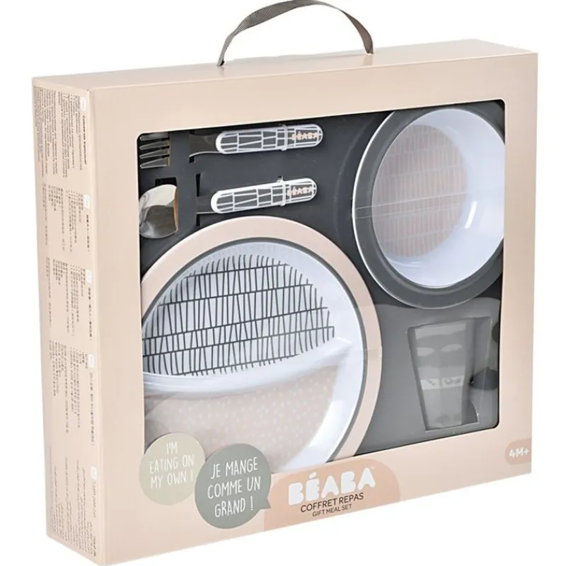 BEABA Vajillas Infantiles-Vajilla de 5 piezas Rosa