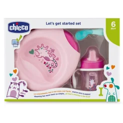 Vajilla Infantil de 3 piezas +6 Meses Rosa*CHICCO Sale